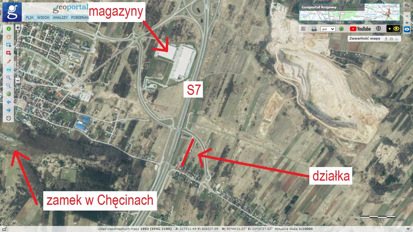 Działka 5 076,00 m², oferta nr , 9615663, Chęciny