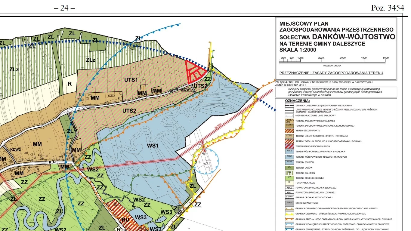 Działka 1 109,00 m², oferta nr , 9377851, Daleszyce