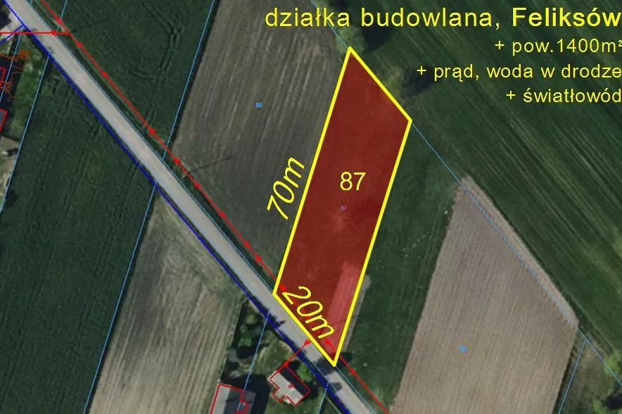 Działka 1 500,00 m², oferta nr , 10151466, Feliksów