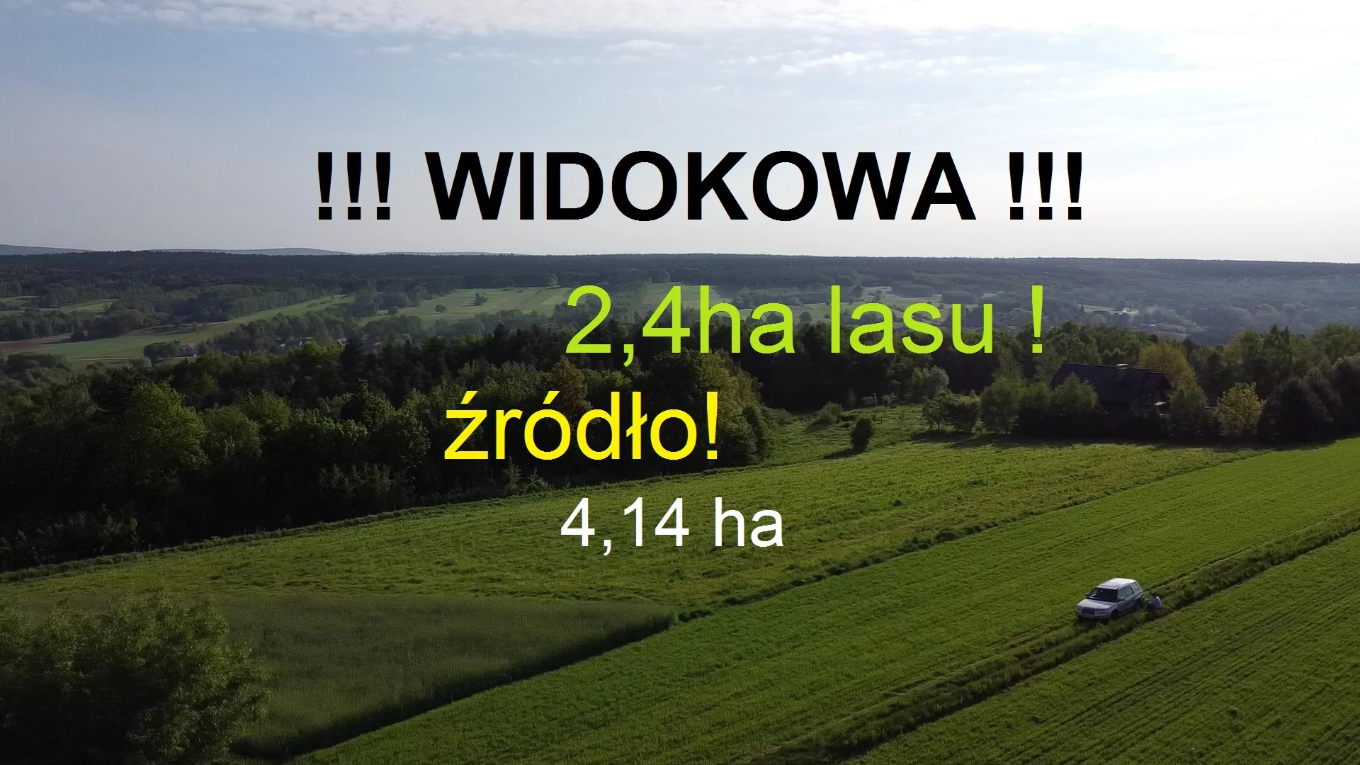 na wzgórzu WIDOKOWA z panoramą, strumień, wąwóz