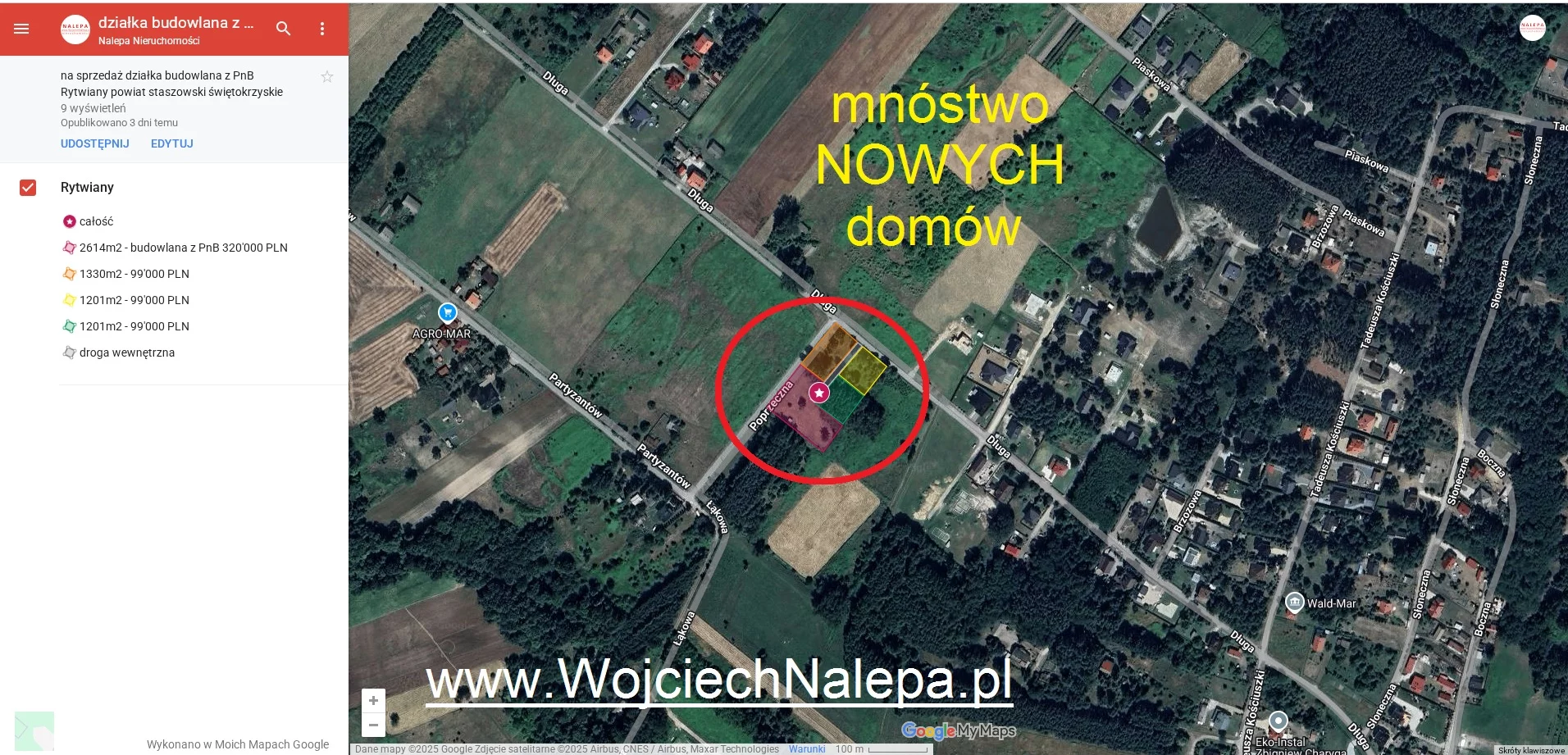 Działka 2 614,00 m², oferta nr , 10164635, Rytwiany