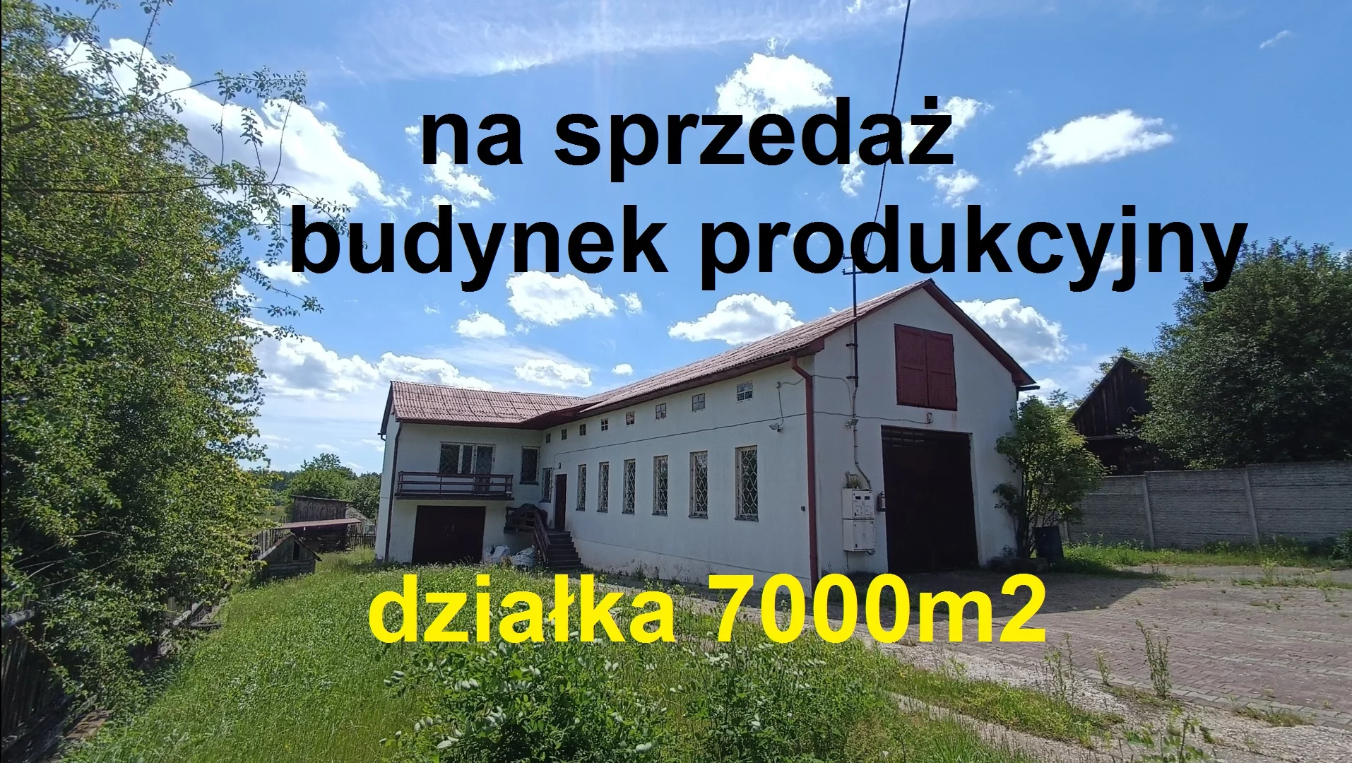 na sprzedaż budynek produkcyjny / magazynowy / usługowy