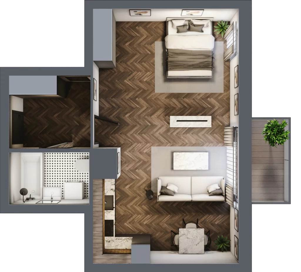 2 pokoje, mieszkanie 45,85 m², piętro 6, oferta nr M60, Osiedle Św. Barbary, Tarnobrzeg, Siarkowiec, ul. Świętej Barbary 9a