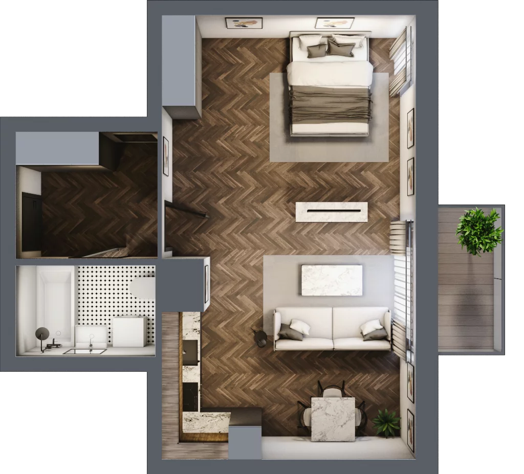 2 pokoje, mieszkanie 45,85 m², piętro 7, oferta nr M69, Osiedle Św. Barbary, Tarnobrzeg, Siarkowiec, ul. Świętej Barbary 9a