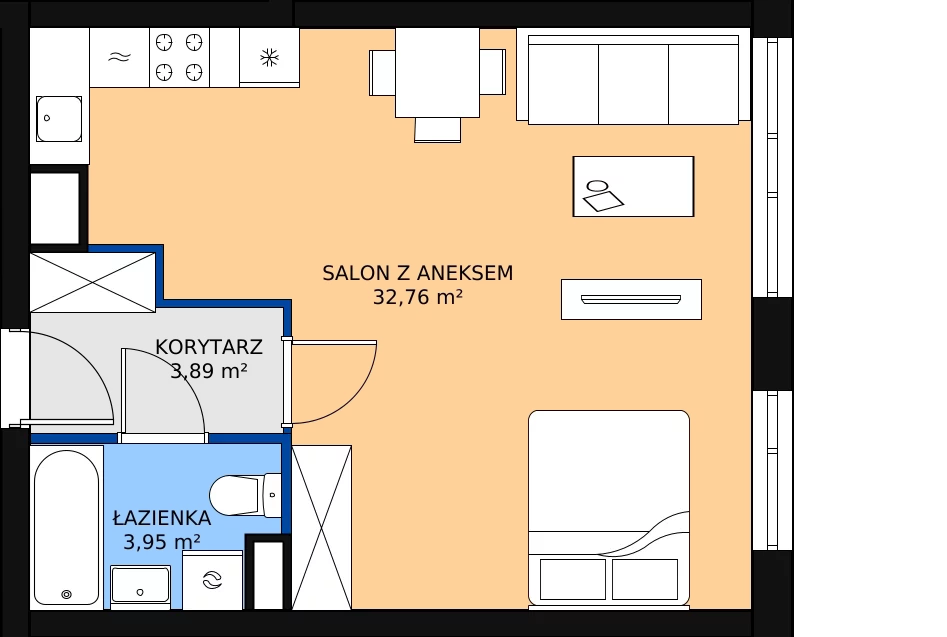Zalety mieszkania 40.31 m², M80