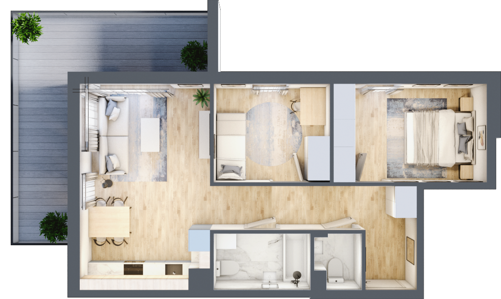 Mieszkanie 56,38 m², piętro 2, oferta nr 6-12, Osiedle Bella Vista Etap V, Kielce, Ostra Górka, ul. Generała Andersa / Wojska Polskiego