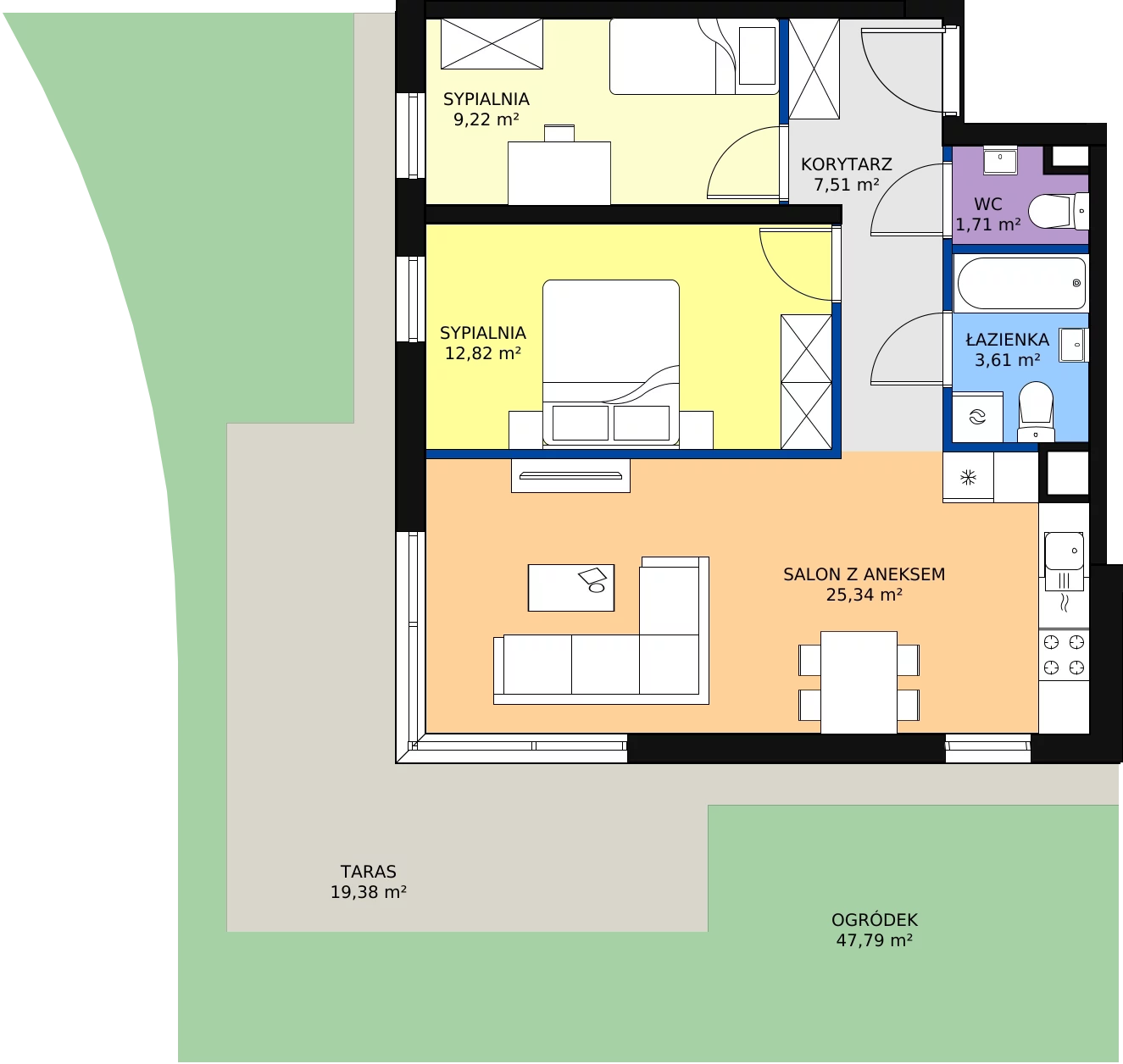 Zalety mieszkania 60.21 m², 6-27