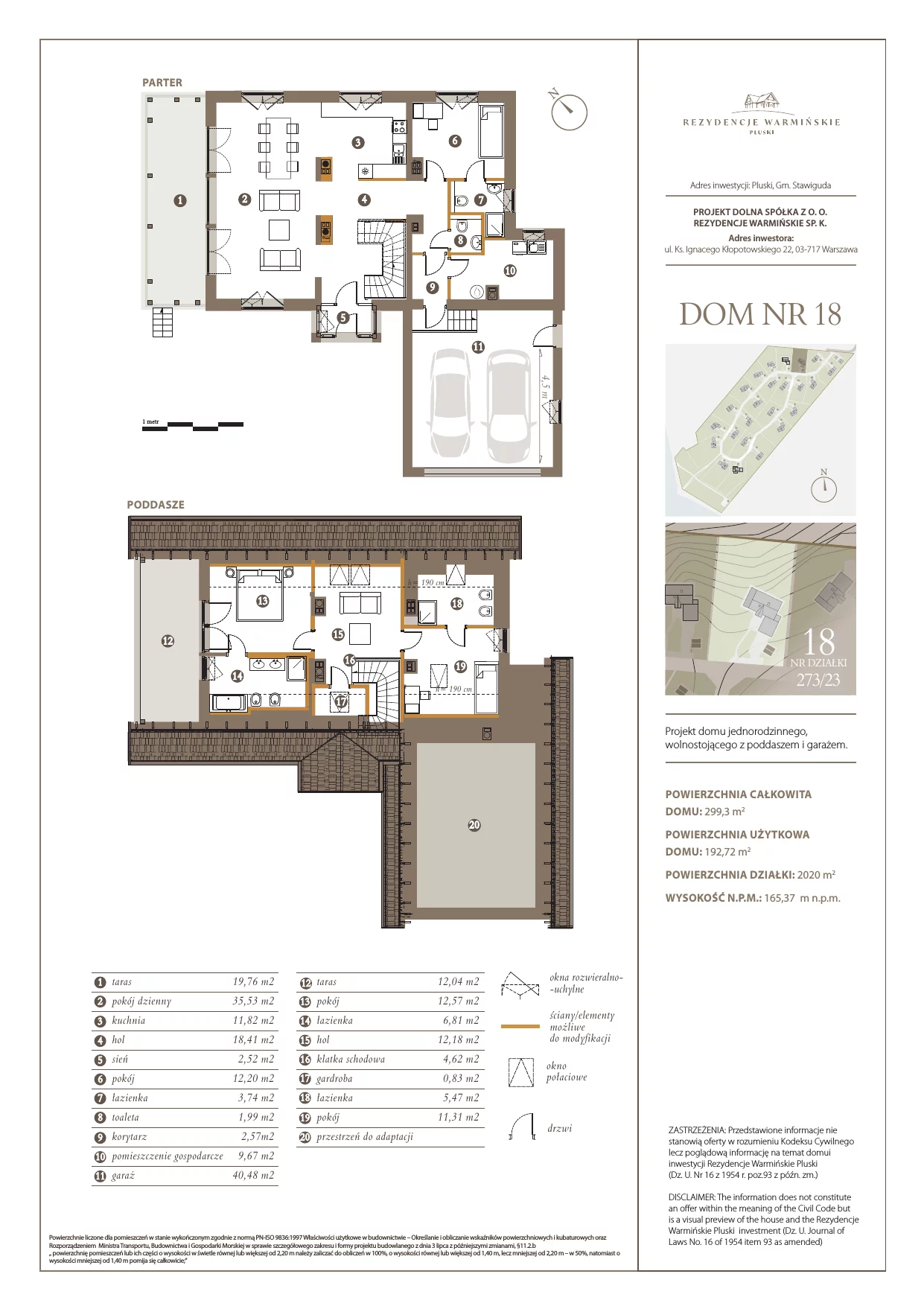 Dom 192,72 m², oferta nr 18, Rezydencje Warmińskie, Pluski, ul. Polna