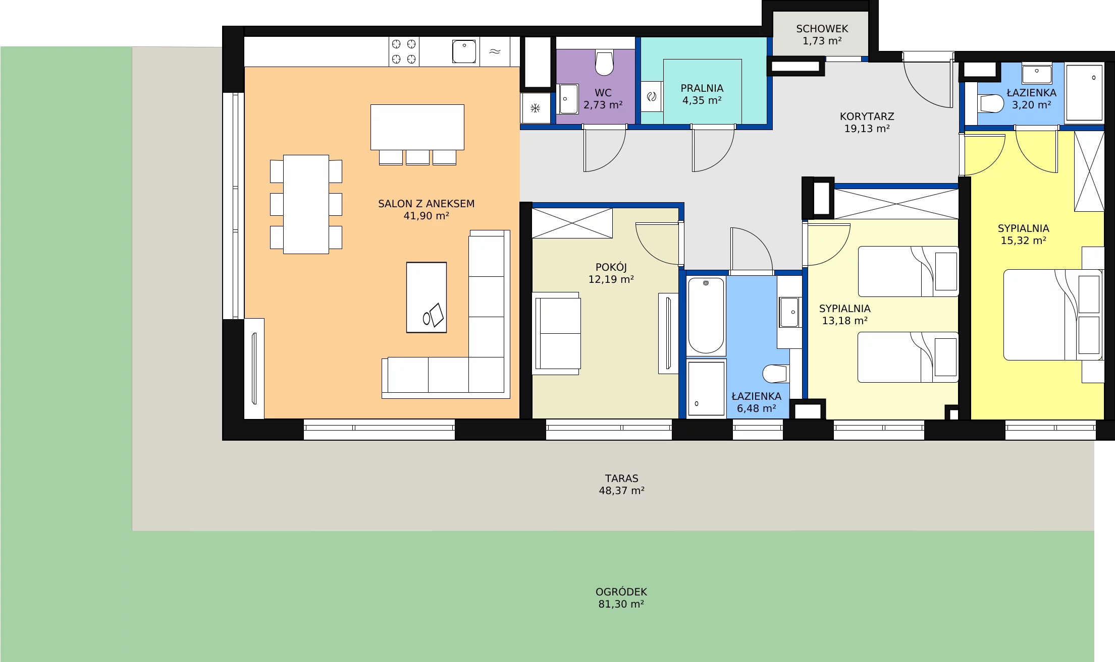 Zalety apartamentu 120.21 m², B/102