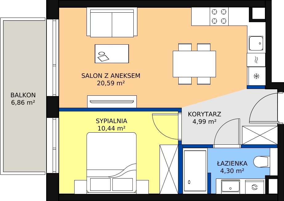 Zalety apartamentu 40.32 m², E/202