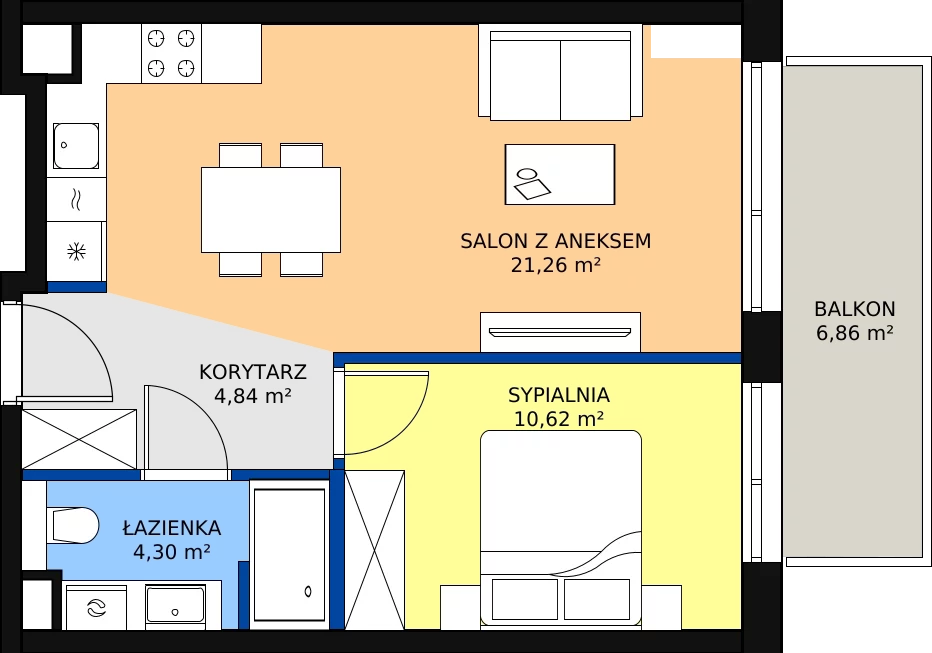 Zalety apartamentu 41.02 m², E/305