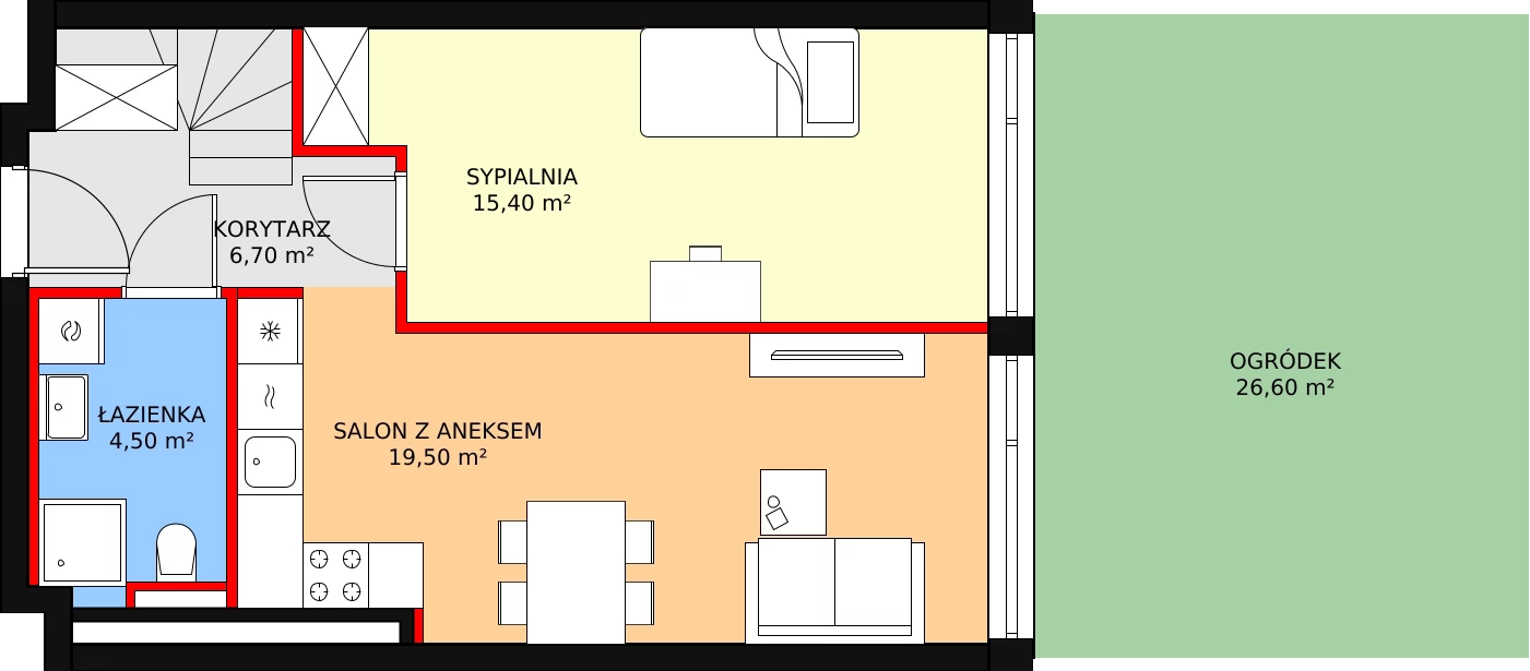 Apartament 86,10 m², parter, oferta nr M21, Słoneczne Tarasy, Łódź, Śródmieście, Śródmieście-Wschód, ul. Kilińskiego 12