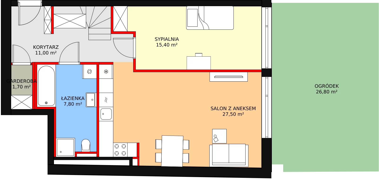 Apartament 103,90 m², parter, oferta nr M23, Słoneczne Tarasy, Łódź, Śródmieście, Śródmieście-Wschód, ul. Kilińskiego 12