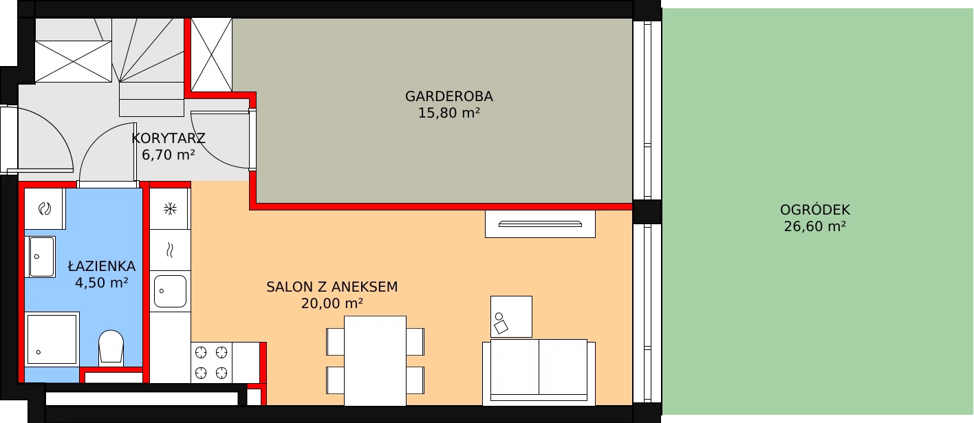 Apartament 87,00 m², parter, oferta nr M40, Słoneczne Tarasy, Łódź, Śródmieście, Śródmieście-Wschód, ul. Kilińskiego 12