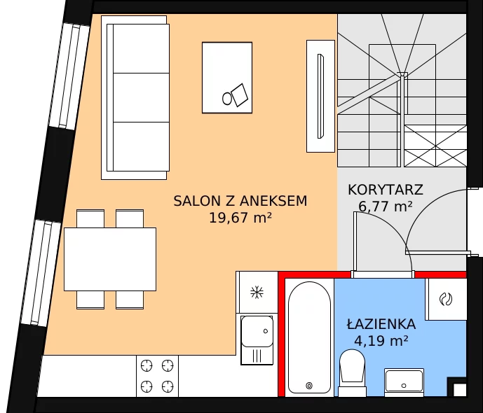 Mieszkanie 64,45 m², piętro 2, oferta nr 2.M1, Smart Park, Police, ul. Rycerska 7c