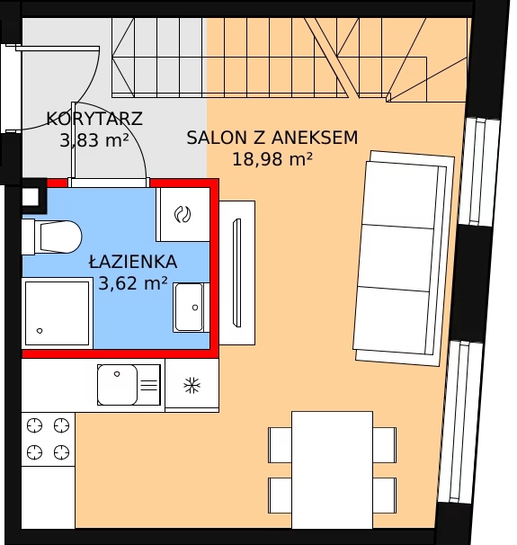 2 pokoje, mieszkanie 34,13 m², piętro 2, oferta nr 2.M3, Smart Park, Police, ul. Rycerska 7c