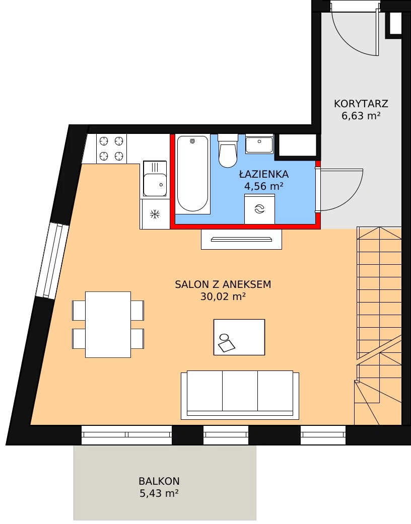 2 pokoje, mieszkanie 74,78 m², piętro 2, oferta nr 2.M8, Smart Park, Police, ul. Rycerska 7c