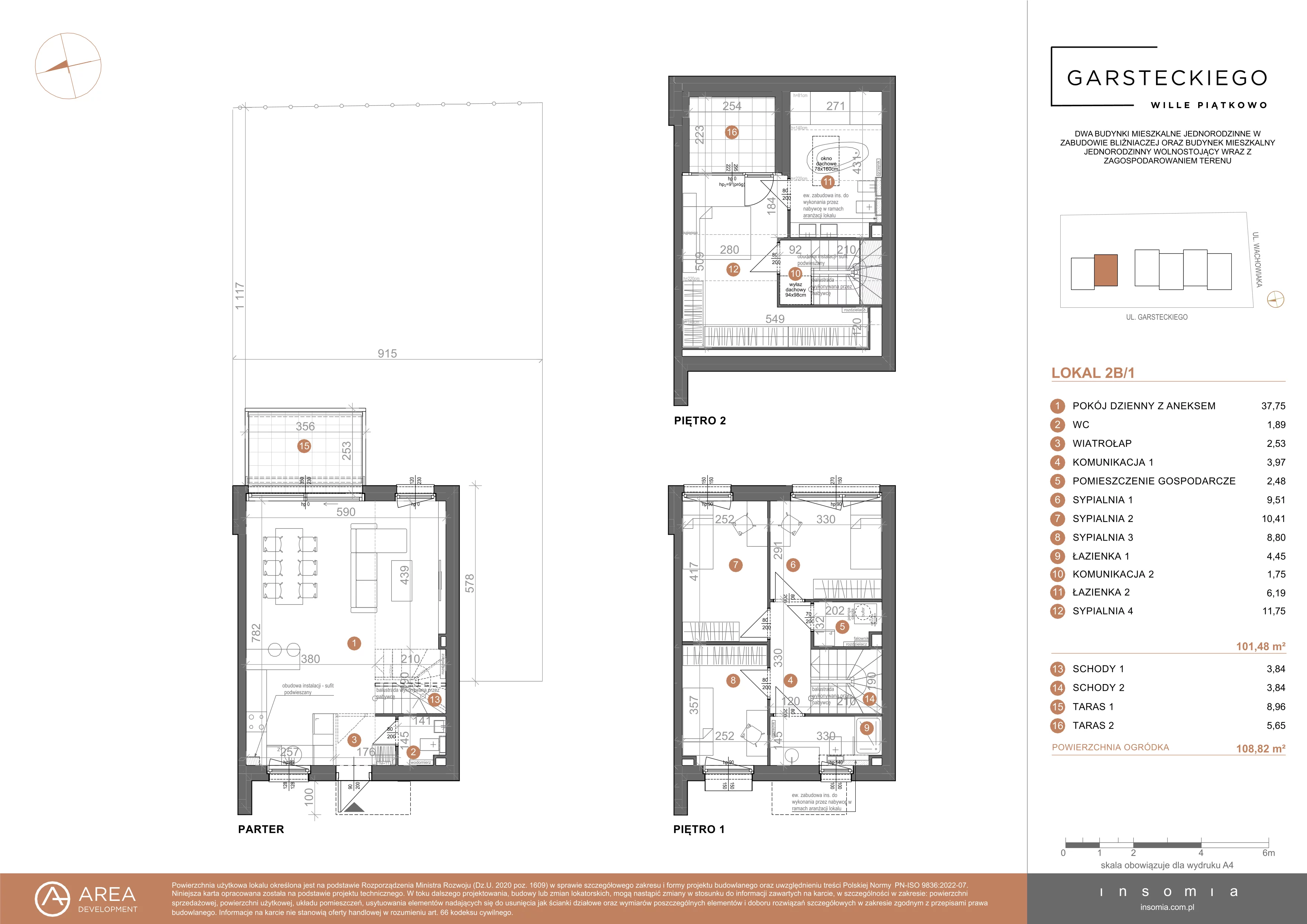 Dom 101,48 m², oferta nr 2B/1, Garsteckiego - Wille Piątkowo, Poznań, Piątkowo, Piątkowo, ul. Garsteckiego 2