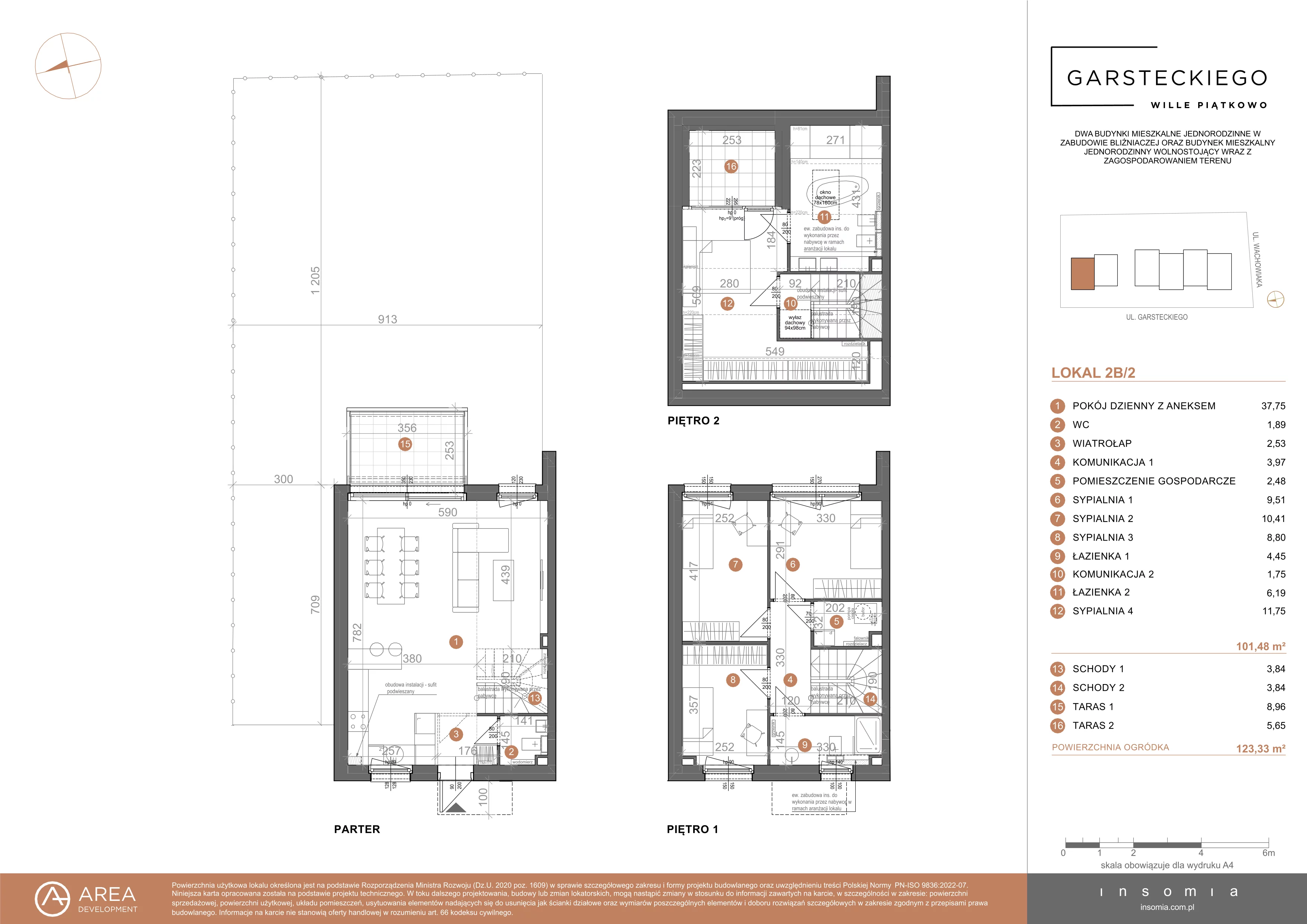 Dom 101,48 m², oferta nr 2B/2, Garsteckiego - Wille Piątkowo, Poznań, Piątkowo, Piątkowo, ul. Garsteckiego 2