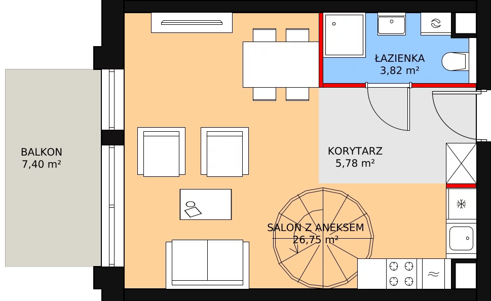 Apartament inwestycyjny 65,51 m², piętro 3, oferta nr A.3.44, Morzlive, Ustronie Morskie, ul. Graniczna 4