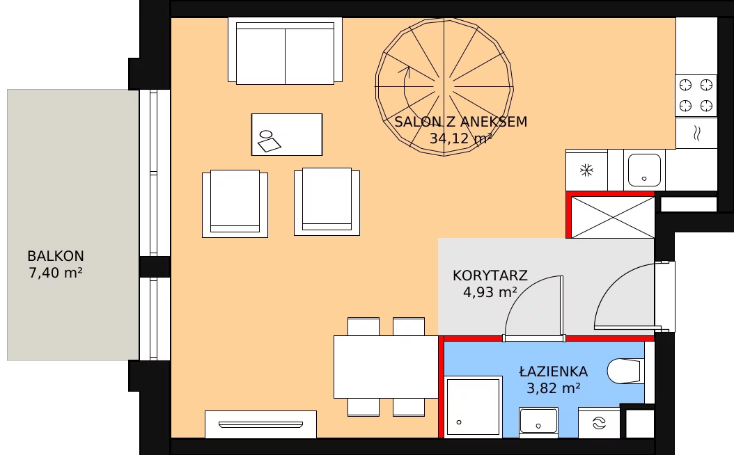 Apartament inwestycyjny 70,87 m², piętro 3, oferta nr A.3.45, Morzlive, Ustronie Morskie, ul. Graniczna 4