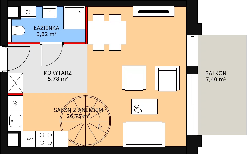 Apartament inwestycyjny 64,16 m², piętro 3, oferta nr A.3.47, Morzlive, Ustronie Morskie, ul. Graniczna 4