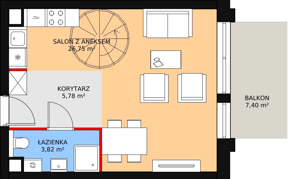 Apartament inwestycyjny 63,56 m², piętro 3, oferta nr B.3.79, Morzlive, Ustronie Morskie, ul. Graniczna 4