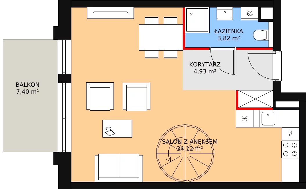 Apartament inwestycyjny 70,10 m², piętro 3, oferta nr B.3.81, Morzlive, Ustronie Morskie, ul. Graniczna 4