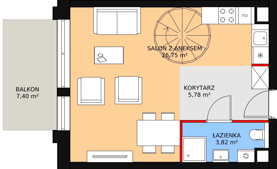 Apartament inwestycyjny 64,75 m², piętro 3, oferta nr B.3.82, Morzlive, Ustronie Morskie, ul. Graniczna 4