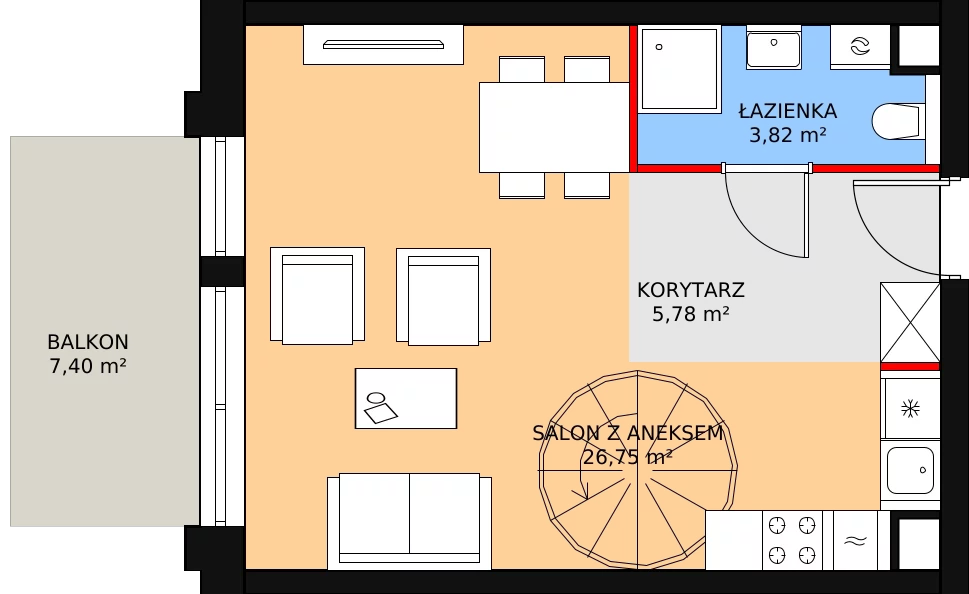 Apartament inwestycyjny 61,28 m², piętro 3, oferta nr B.3.83, Morzlive, Ustronie Morskie, ul. Graniczna 4