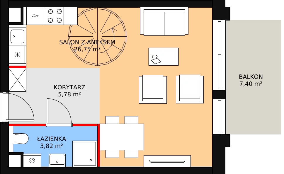 Apartament inwestycyjny 61,28 m², piętro 3, oferta nr B.3.89, Morzlive, Ustronie Morskie, ul. Graniczna 4