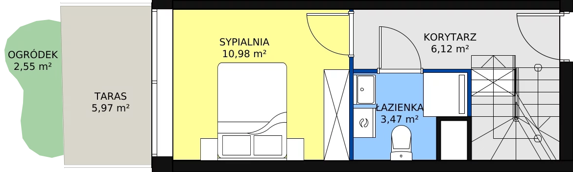 Zalety apartamentu 38.39 m², A.0.2