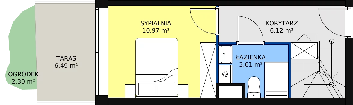 Zalety apartamentu 38.56 m², A/0/4