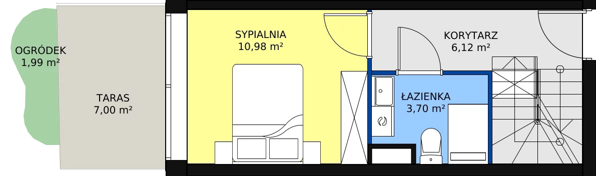 Zalety apartamentu 38.69 m², A.0.6