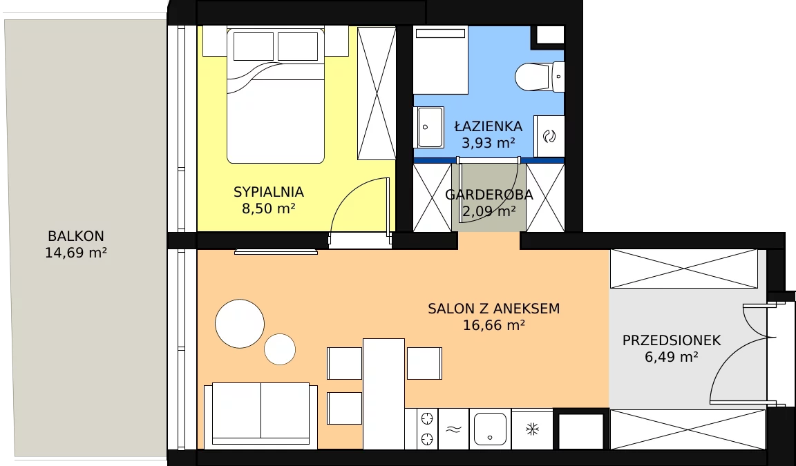 Zalety apartamentu 37.67 m², A/1/13