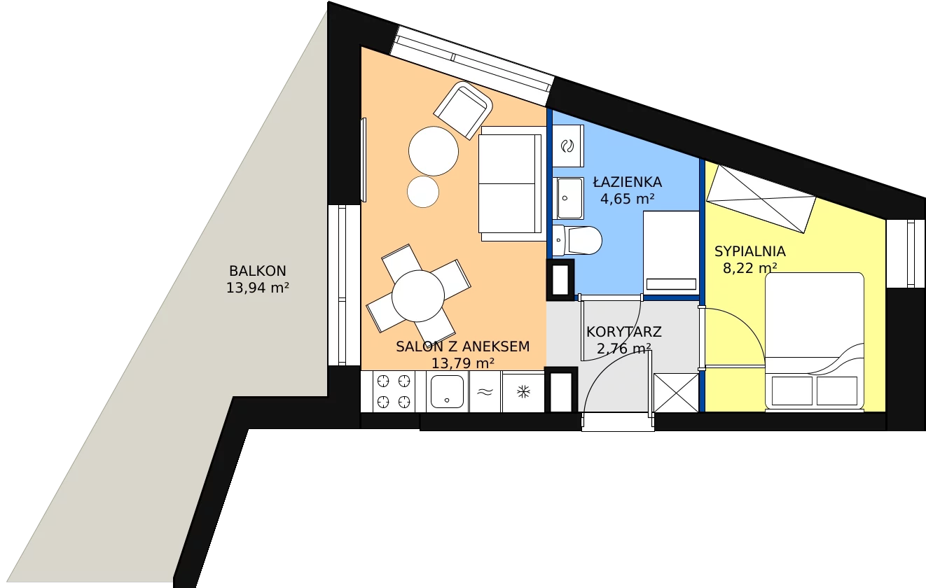 Zalety apartamentu 29.42 m², A/2/20
