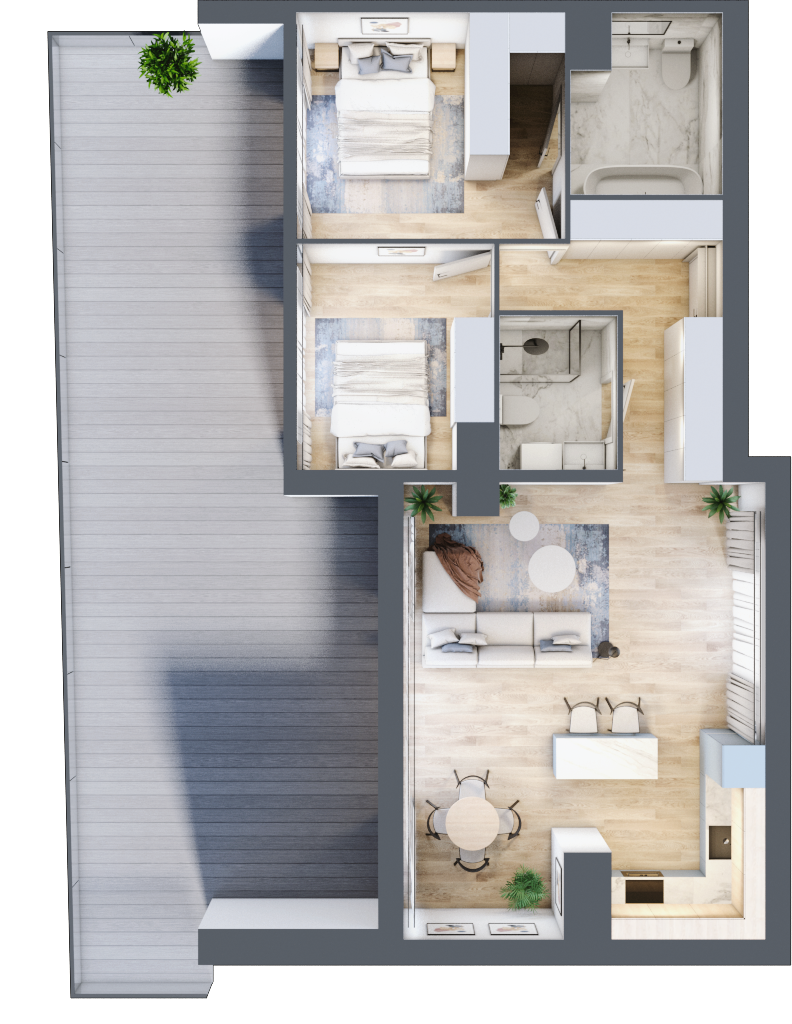 Apartament 68,47 m², piętro 4, oferta nr A/4/28, Cisha, Dziwnów, ul. Kaprala Koniecznego 3