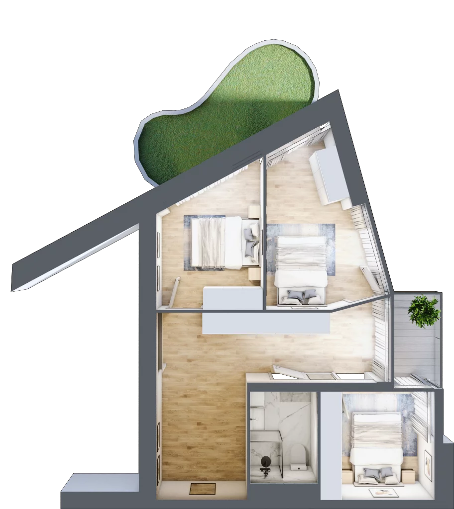 4 pokoje, apartament 100,82 m², parter, oferta nr C/0/1, Cisha, Dziwnów, ul. Kaprala Koniecznego 3