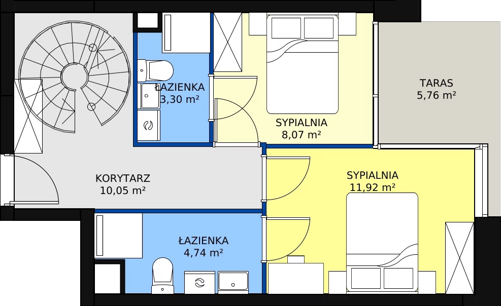 Zalety apartamentu 70.8 m², C.0.5