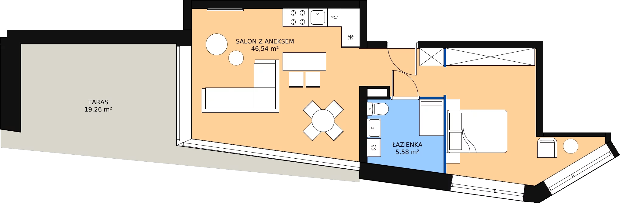 Zalety apartamentu 52.12 m², C/1/7