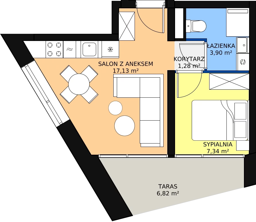 Zalety apartamentu 29.65 m², C/1/13