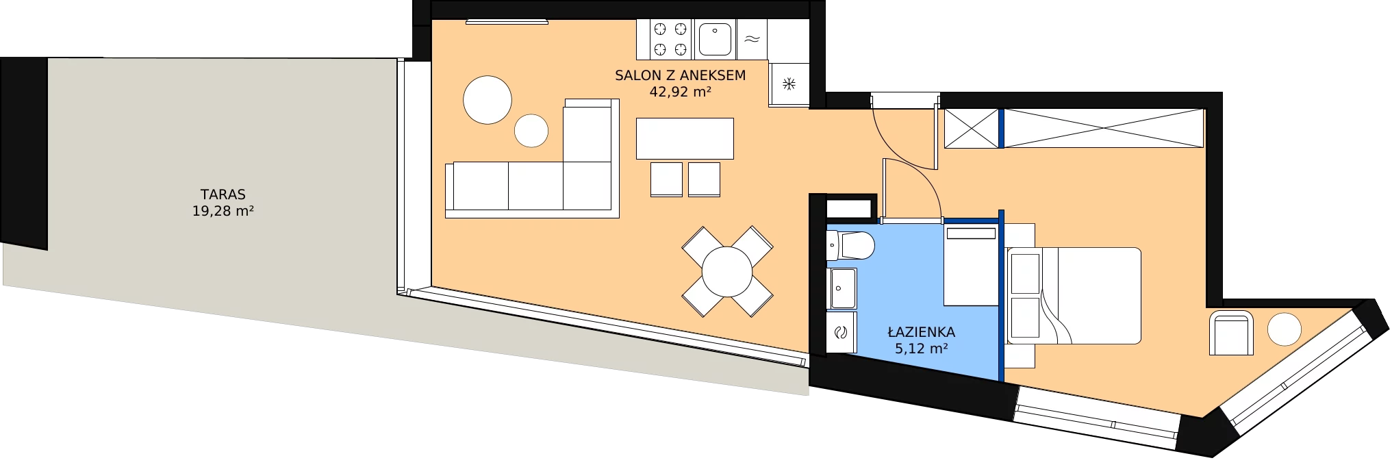 Zalety apartamentu 48.04 m², C/2/15