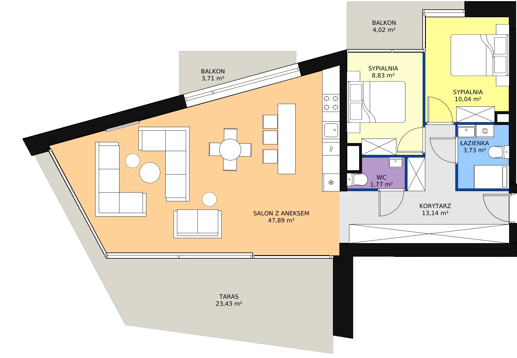 Zalety apartamentu 85.4 m², C/2/16