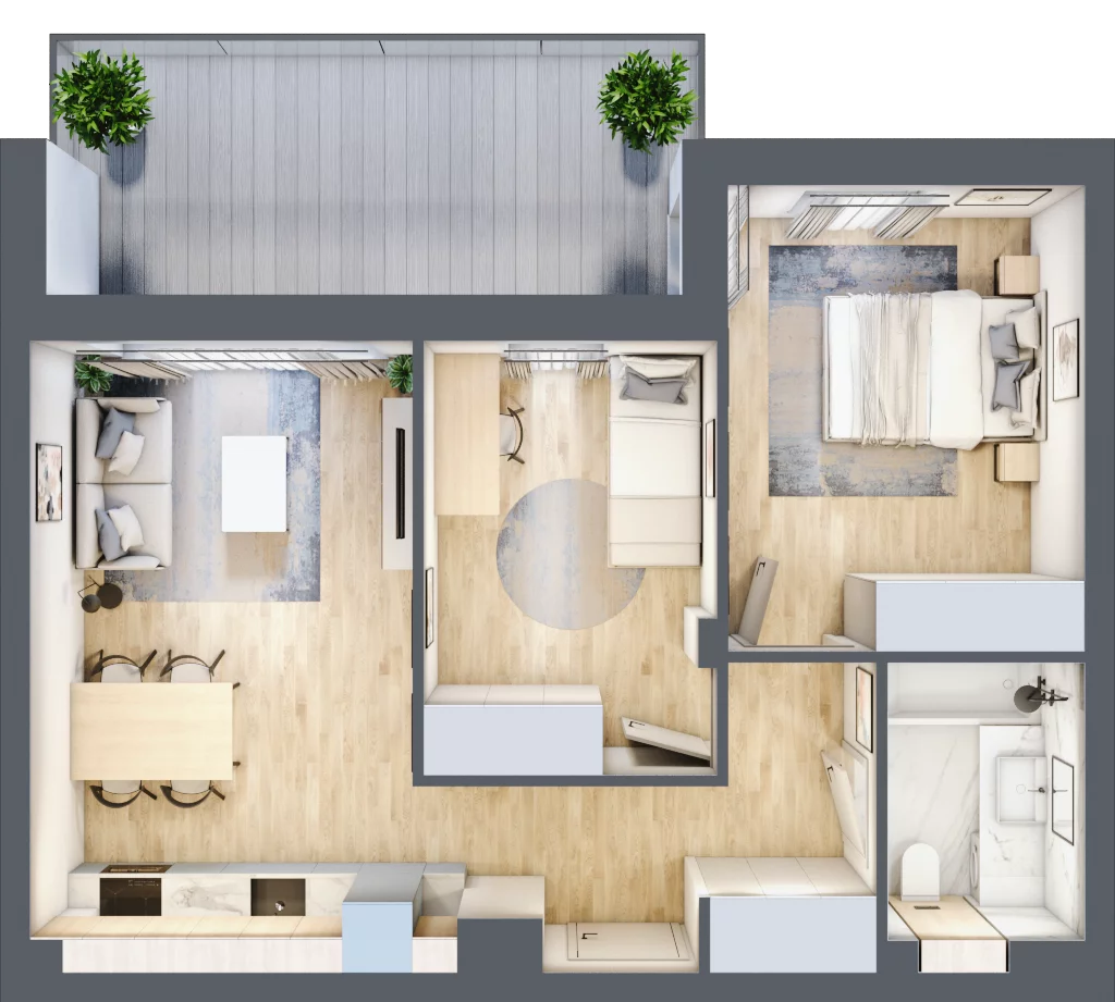 3 pokoje, apartament 50,16 m², piętro 2, oferta nr G49, Piano Park bud. G, Suwałki, Czarnoziem, ul. Witolda "Rotmistrza" Pileckiego