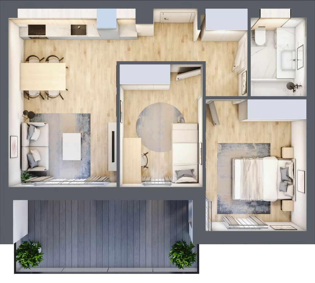 3 pokoje, apartament 50,35 m², piętro 1, oferta nr G36, Piano Park bud. G, Suwałki, Czarnoziem, ul. Witolda "Rotmistrza" Pileckiego