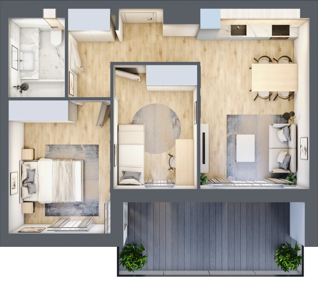 3 pokoje, apartament 49,97 m², piętro 4, oferta nr G74, Piano Park bud. G, Suwałki, Czarnoziem, ul. Witolda "Rotmistrza" Pileckiego