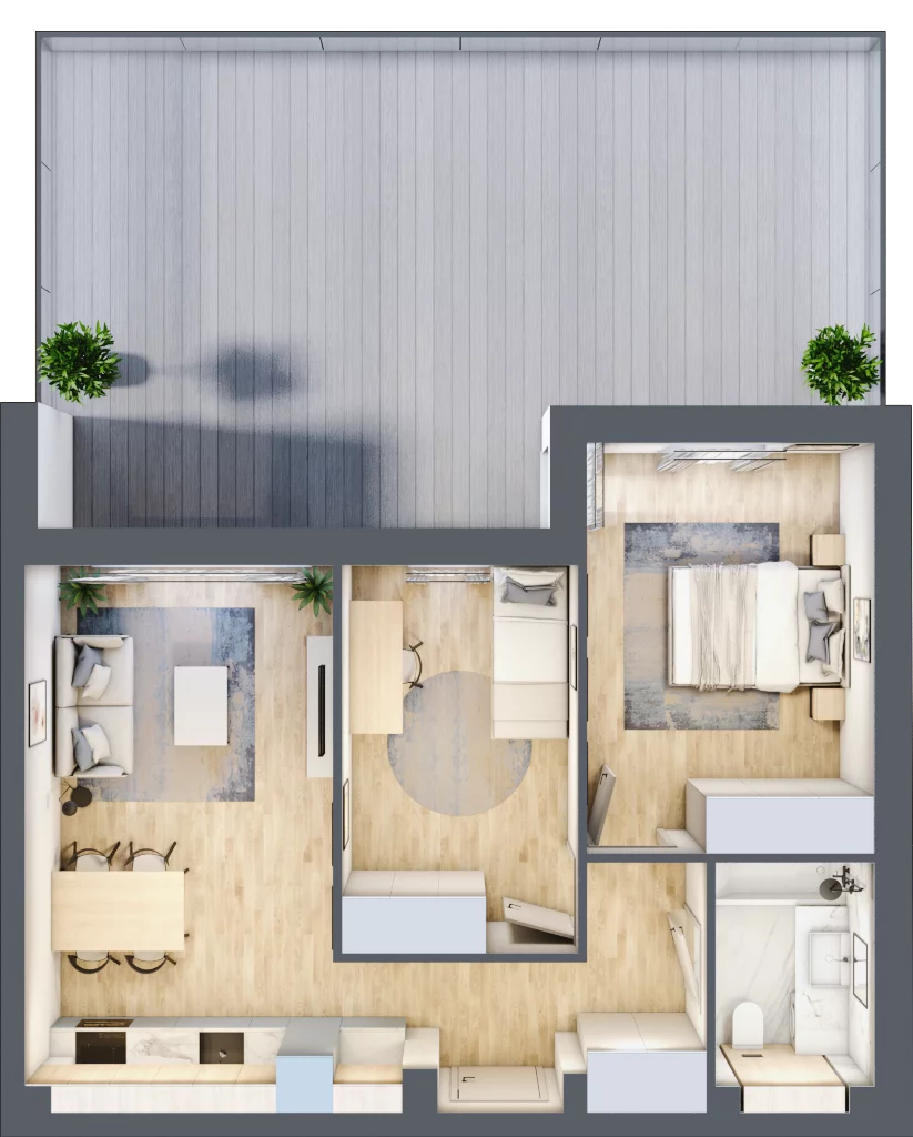 3 pokoje, apartament 53,36 m², parter, oferta nr G4, Piano Park bud. G, Suwałki, Czarnoziem, ul. Witolda "Rotmistrza" Pileckiego