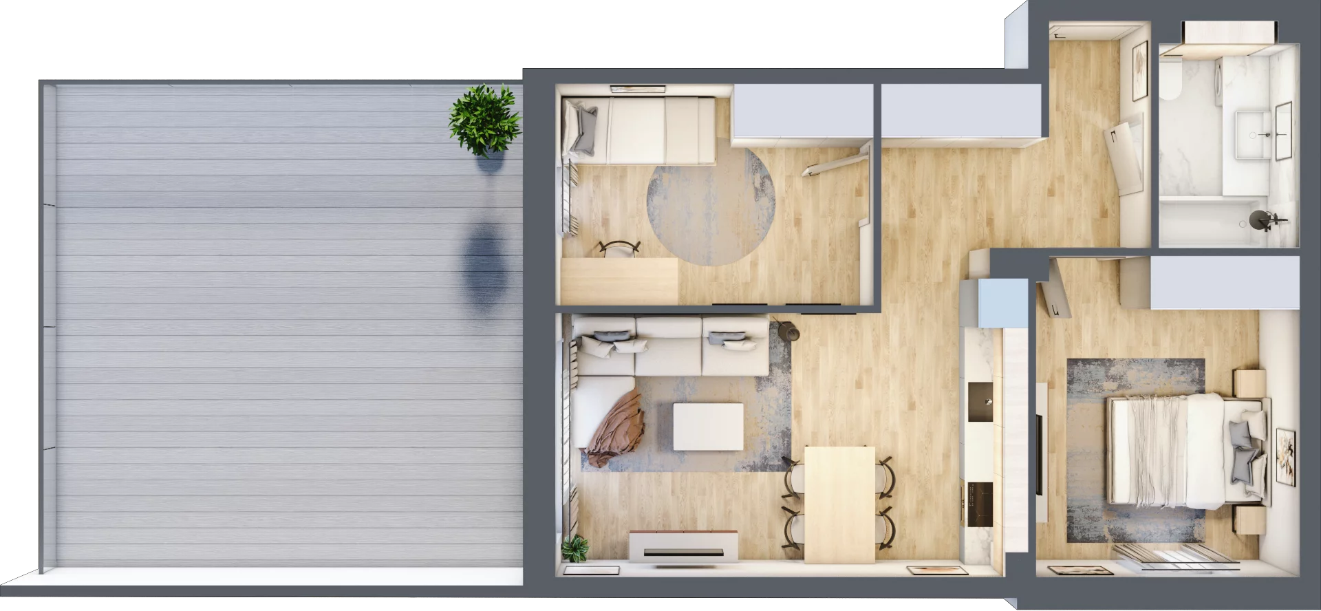 3 pokoje, apartament 53,92 m², parter, oferta nr G27, Piano Park bud. G, Suwałki, Czarnoziem, ul. Witolda "Rotmistrza" Pileckiego