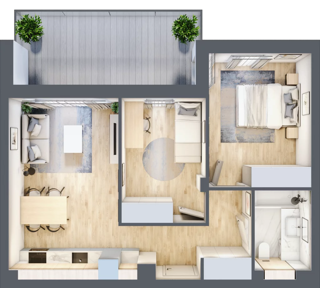 3 pokoje, apartament 50,28 m², piętro 1, oferta nr G39, Piano Park bud. G, Suwałki, Czarnoziem, ul. Witolda "Rotmistrza" Pileckiego