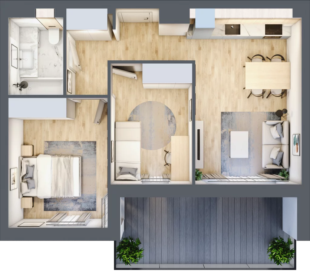 3 pokoje, apartament 50,11 m², piętro 3, oferta nr G64, Piano Park bud. G, Suwałki, Czarnoziem, ul. Witolda "Rotmistrza" Pileckiego